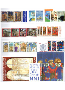2001 Annata Completa nuovi 31 Val. + 1 foglietto + 1 libretto Giovanni Paolo II